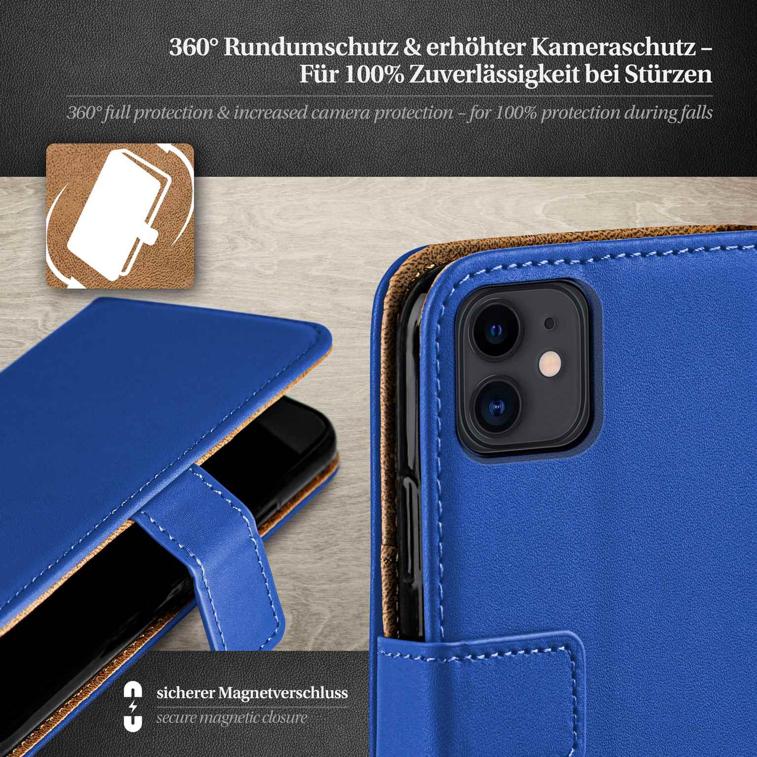 moex Book Case für iPhone 11 Klapphülle mit Kartenfach – Weiteres Produktbild 3