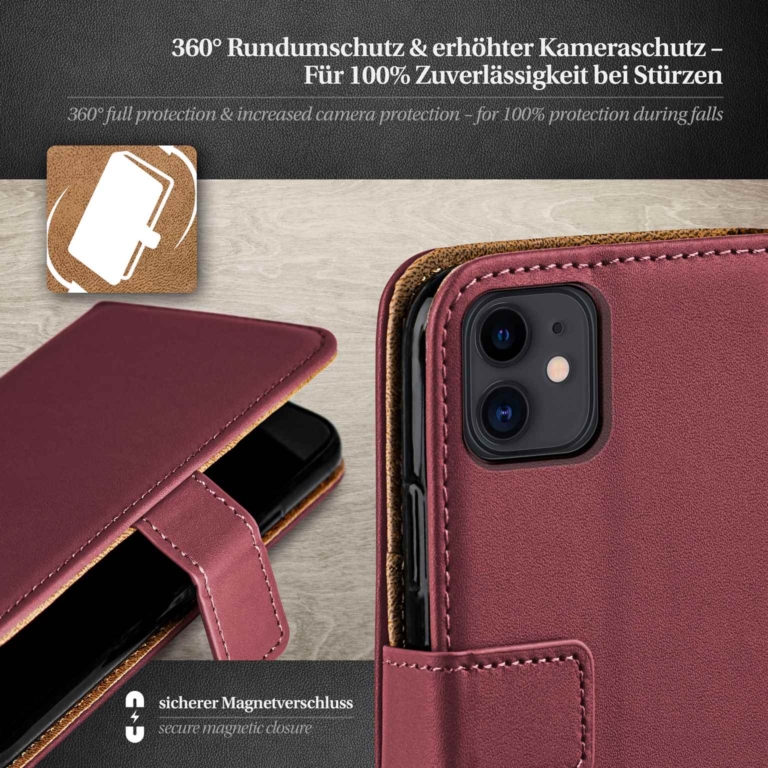 moex Book Case für iPhone 11 Klapphülle mit Kartenfach – Weiteres Produktbild 3 moex Book Case für iPhone 11 Klapphülle mit Kartenfach – Weiteres Produktbild 3