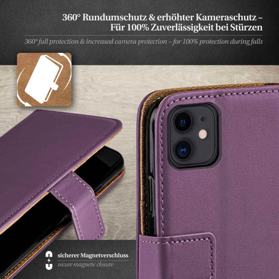 moex Book Case für iPhone 11 Klapphülle mit Kartenfach – Weiteres Produktbild 3