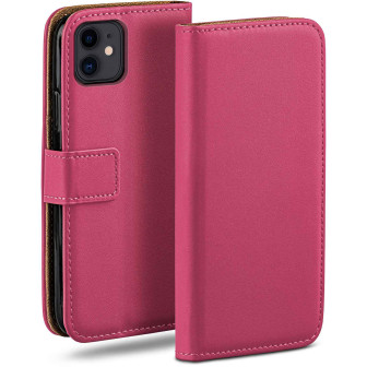 moex Book Case für iPhone 11 Klapphülle mit Kartenfach – Berry-Fuchsia moex Book Case für iPhone 11 Klapphülle mit Kartenfach – Berry-Fuchsia