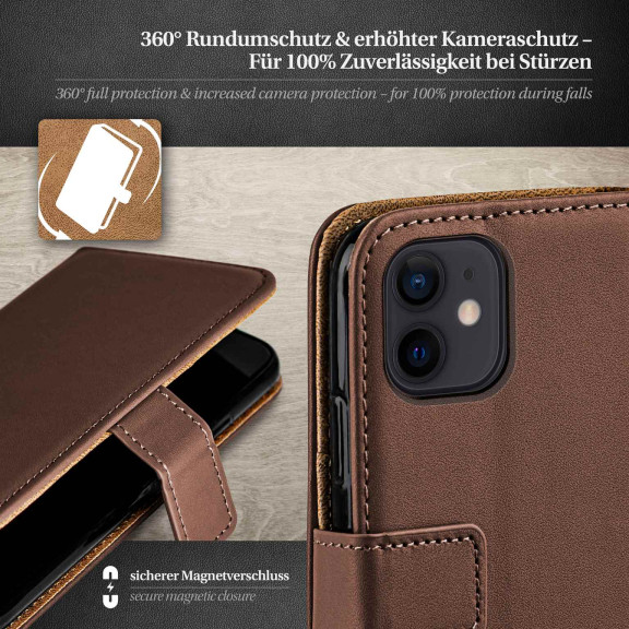 moex Book Case für iPhone 12 mini Klapphülle mit Kartenfach – Weiteres Produktbild 3