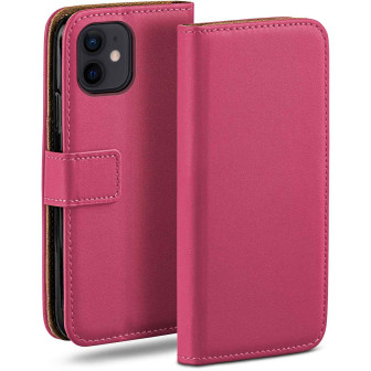 moex Book Case für iPhone 12 mini Klapphülle mit Kartenfach – Berry-Fuchsia moex Book Case für iPhone 12 mini Klapphülle mit Kartenfach – Berry-Fuchsia