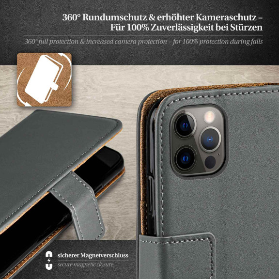 moex Book Case für iPhone 12 Pro Max Klapphülle mit Kartenfach – Weiteres Produktbild 3 moex Book Case für iPhone 12 Pro Max Klapphülle mit Kartenfach – Weiteres Produktbild 3