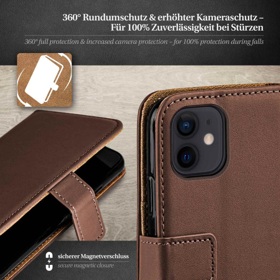 moex Book Case für iPhone 12 Klapphülle mit Kartenfach – Weiteres Produktbild 3 moex Book Case für iPhone 12 Klapphülle mit Kartenfach – Weiteres Produktbild 3