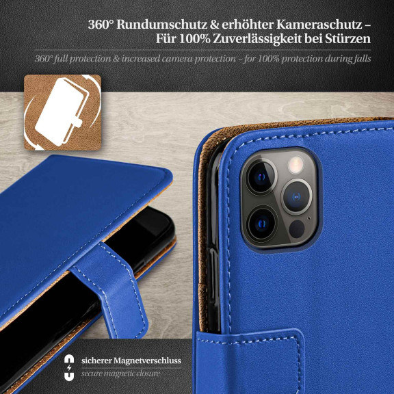 moex Book Case für iPhone 12 Pro Klapphülle mit Kartenfach – Weiteres Produktbild 3