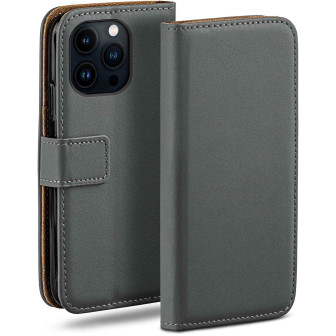 moex Book Case für iPhone 13 Pro Klapphülle mit Kartenfach – Anthracite-Gray moex Book Case für iPhone 13 Pro Klapphülle mit Kartenfach – Anthracite-Gray