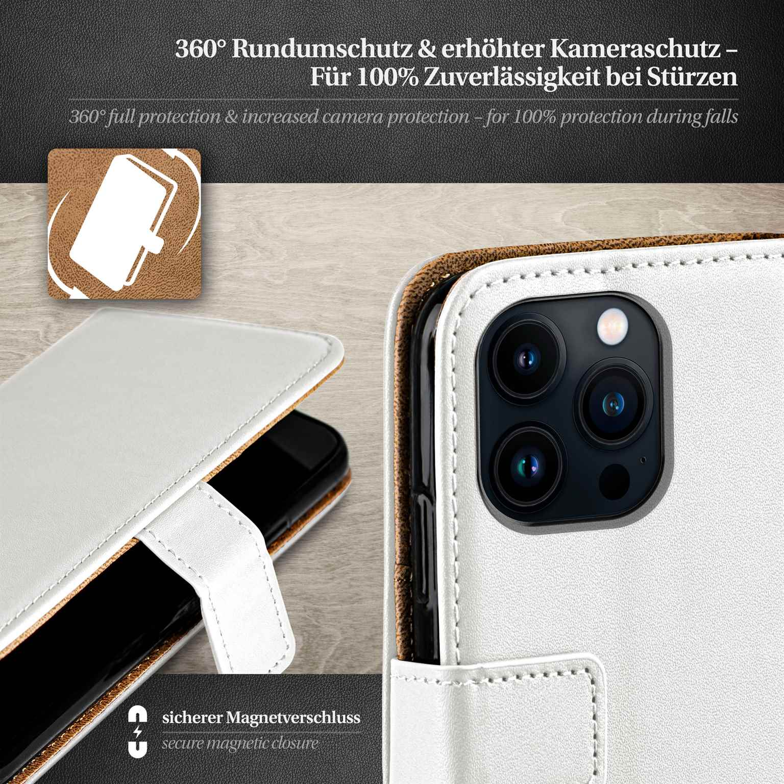moex Book Case für iPhone 13 Pro Klapphülle mit Kartenfach – Weiteres Produktbild 3 moex Book Case für iPhone 13 Pro Klapphülle mit Kartenfach – Weiteres Produktbild 3