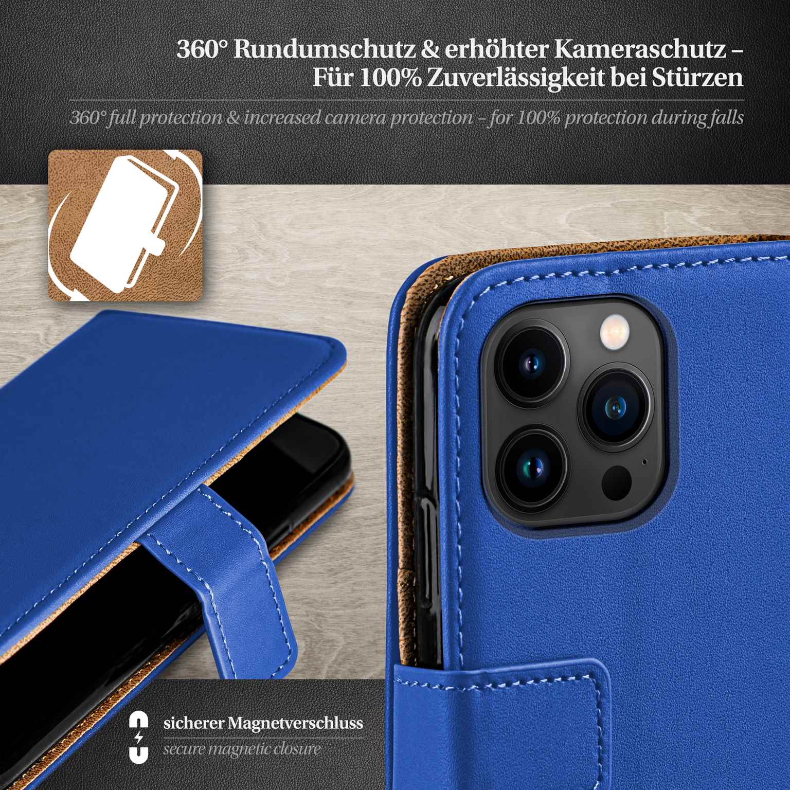 moex Book Case für iPhone 14 Pro Max Klapphülle mit Kartenfach – Weiteres Produktbild 3 moex Book Case für iPhone 14 Pro Max Klapphülle mit Kartenfach – Weiteres Produktbild 3