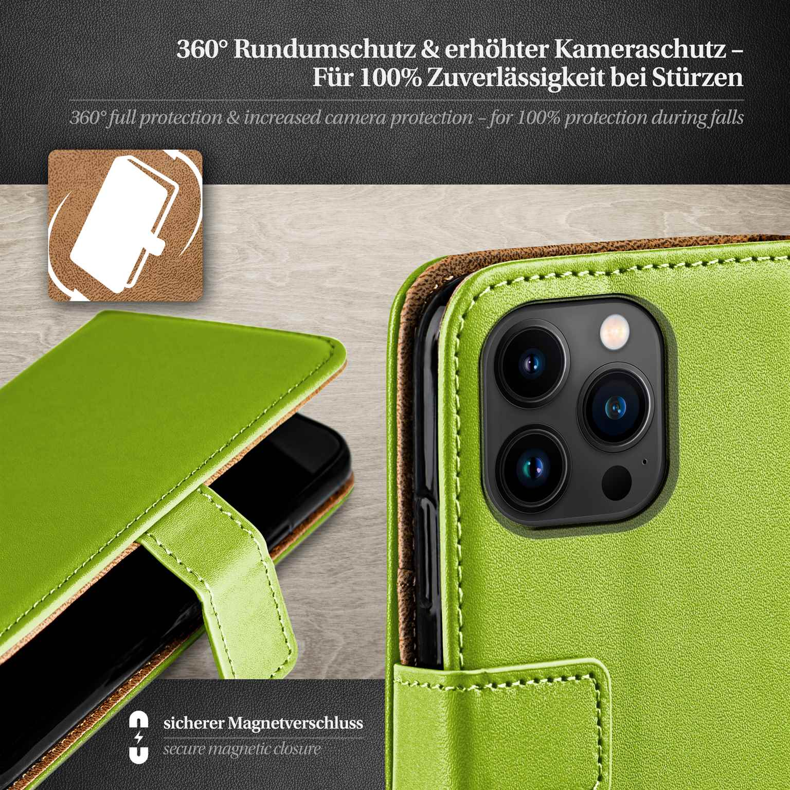 moex Book Case für iPhone 14 Pro Max Klapphülle mit Kartenfach – Weiteres Produktbild 3 moex Book Case für iPhone 14 Pro Max Klapphülle mit Kartenfach – Weiteres Produktbild 3