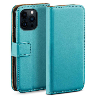 moex Book Case für iPhone 14 Pro Klapphülle mit Kartenfach – Aqua-Cyan moex Book Case für iPhone 14 Pro Klapphülle mit Kartenfach – Aqua-Cyan