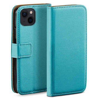 moex Book Case für iPhone 14 Klapphülle mit Kartenfach – Aqua-Cyan moex Book Case für iPhone 14 Klapphülle mit Kartenfach – Aqua-Cyan