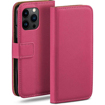 moex Book Case für iPhone 15 Pro Max Klapphülle mit Kartenfach – Berry-Fuchsia moex Book Case für iPhone 15 Pro Max Klapphülle mit Kartenfach – Berry-Fuchsia