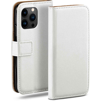 moex Book Case für iPhone 15 Pro Max Klapphülle mit Kartenfach – Pearl-White moex Book Case für iPhone 15 Pro Max Klapphülle mit Kartenfach – Pearl-White