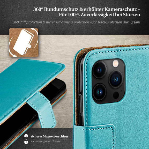 moex Book Case für iPhone 15 Pro Klapphülle mit Kartenfach – Weiteres Produktbild 3