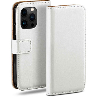 moex Book Case für iPhone 15 Pro Klapphülle mit Kartenfach – Pearl-White moex Book Case für iPhone 15 Pro Klapphülle mit Kartenfach – Pearl-White