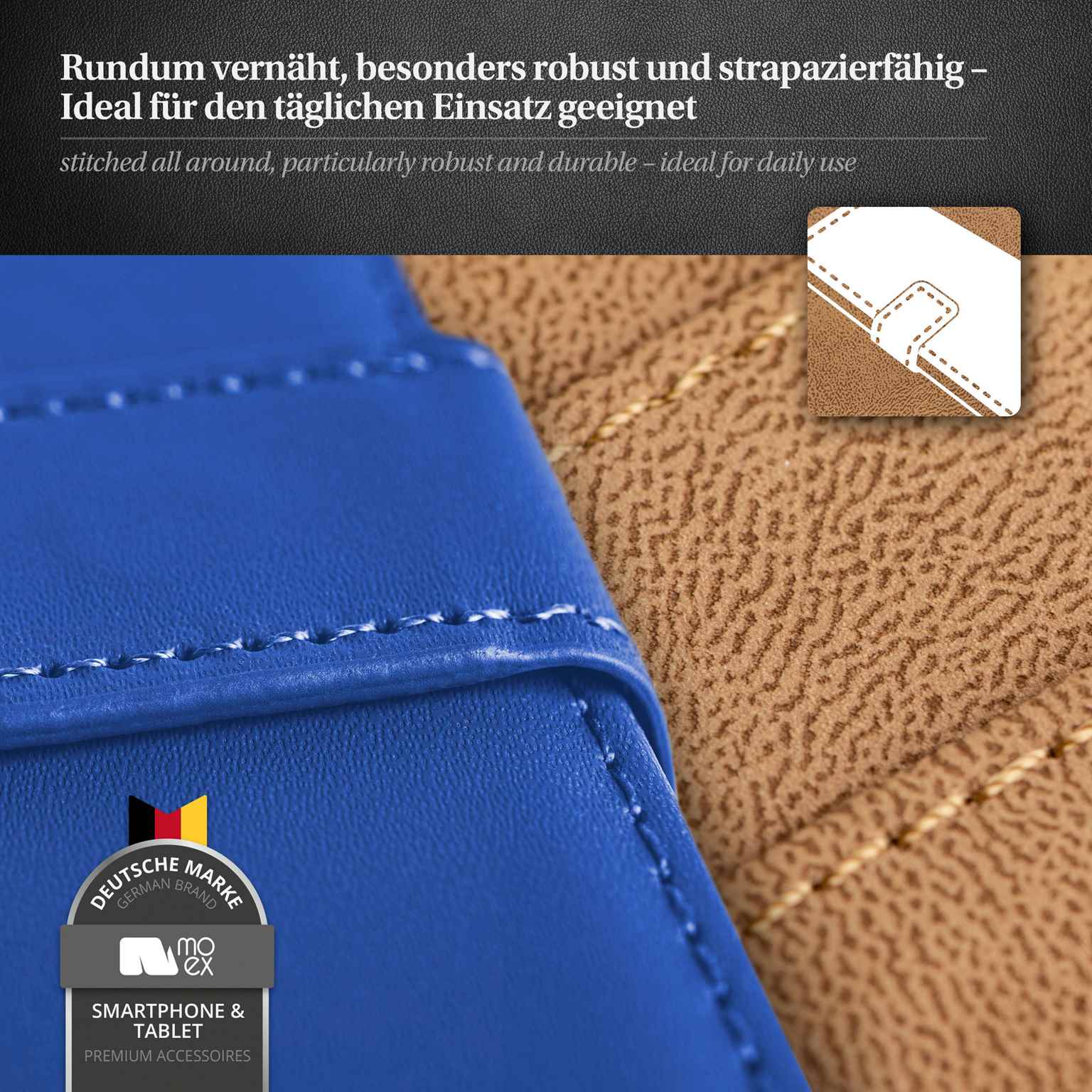moex Book Case für iPhone 15 Klapphülle mit Kartenfach – Weiteres Produktbild 5