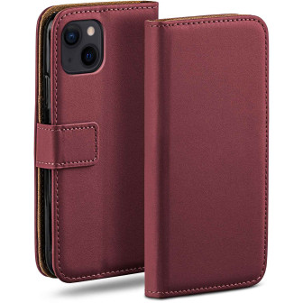 moex Book Case für iPhone 15 Klapphülle mit Kartenfach – Maroon-Red moex Book Case für iPhone 15 Klapphülle mit Kartenfach – Maroon-Red
