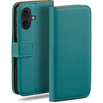 moex Book Case für iPhone 16 Plus Klapphülle mit Kartenfach – Petrol moex Book Case für iPhone 16 Plus Klapphülle mit Kartenfach – Petrol