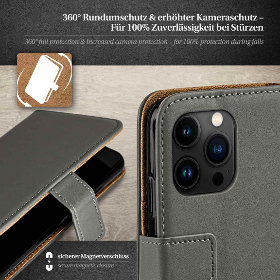 moex Book Case für iPhone 16 Pro Max Klapphülle mit Kartenfach – Weiteres Produktbild 3 moex Book Case für iPhone 16 Pro Max Klapphülle mit Kartenfach – Weiteres Produktbild 3