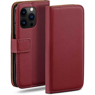 moex Book Case für iPhone 16 Pro Klapphülle mit Kartenfach – Bordeaux moex Book Case für iPhone 16 Pro Klapphülle mit Kartenfach – Bordeaux