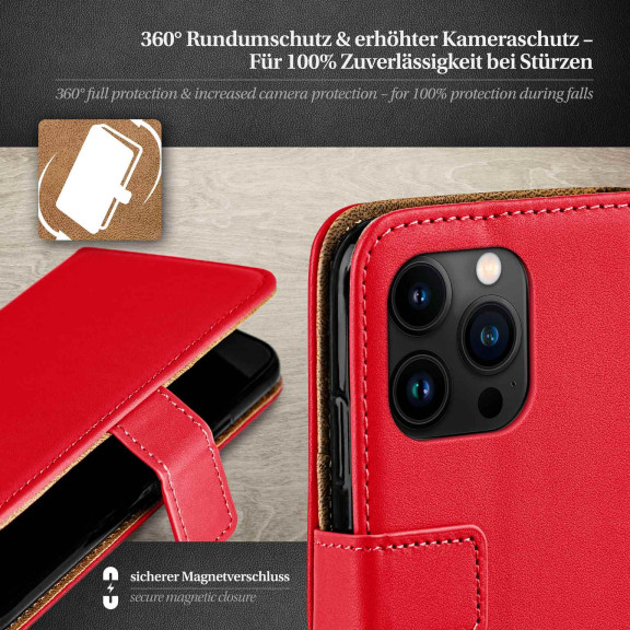 moex Book Case für iPhone 16 Pro Klapphülle mit Kartenfach – Weiteres Produktbild 3