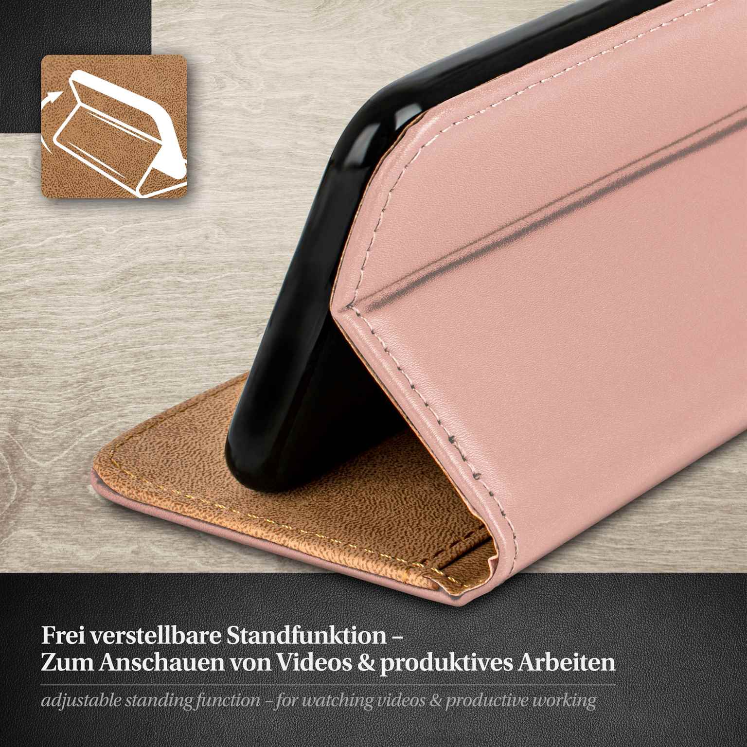 moex Book Case für iPhone 16 Klapphülle mit Kartenfach – Weiteres Produktbild 2