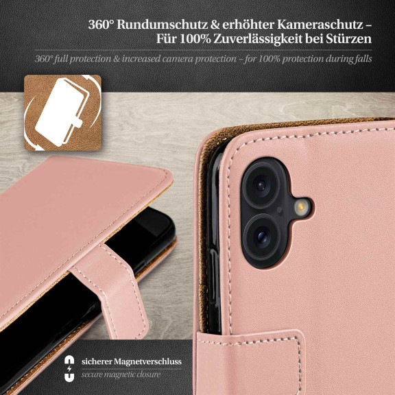 moex Book Case für iPhone 16 Klapphülle mit Kartenfach – Weiteres Produktbild 3