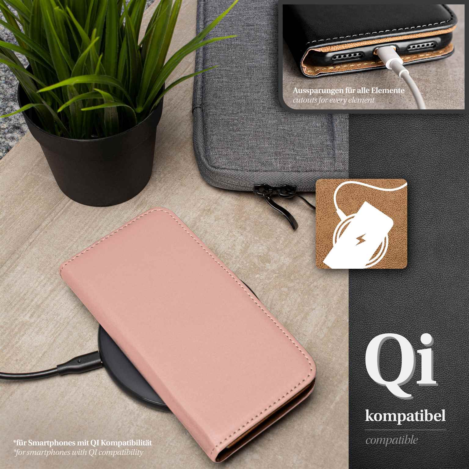 moex Book Case für iPhone 16 Klapphülle mit Kartenfach – Weiteres Produktbild 6