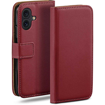 moex Book Case für iPhone 16 Klapphülle mit Kartenfach – Bordeaux moex Book Case für iPhone 16 Klapphülle mit Kartenfach – Bordeaux