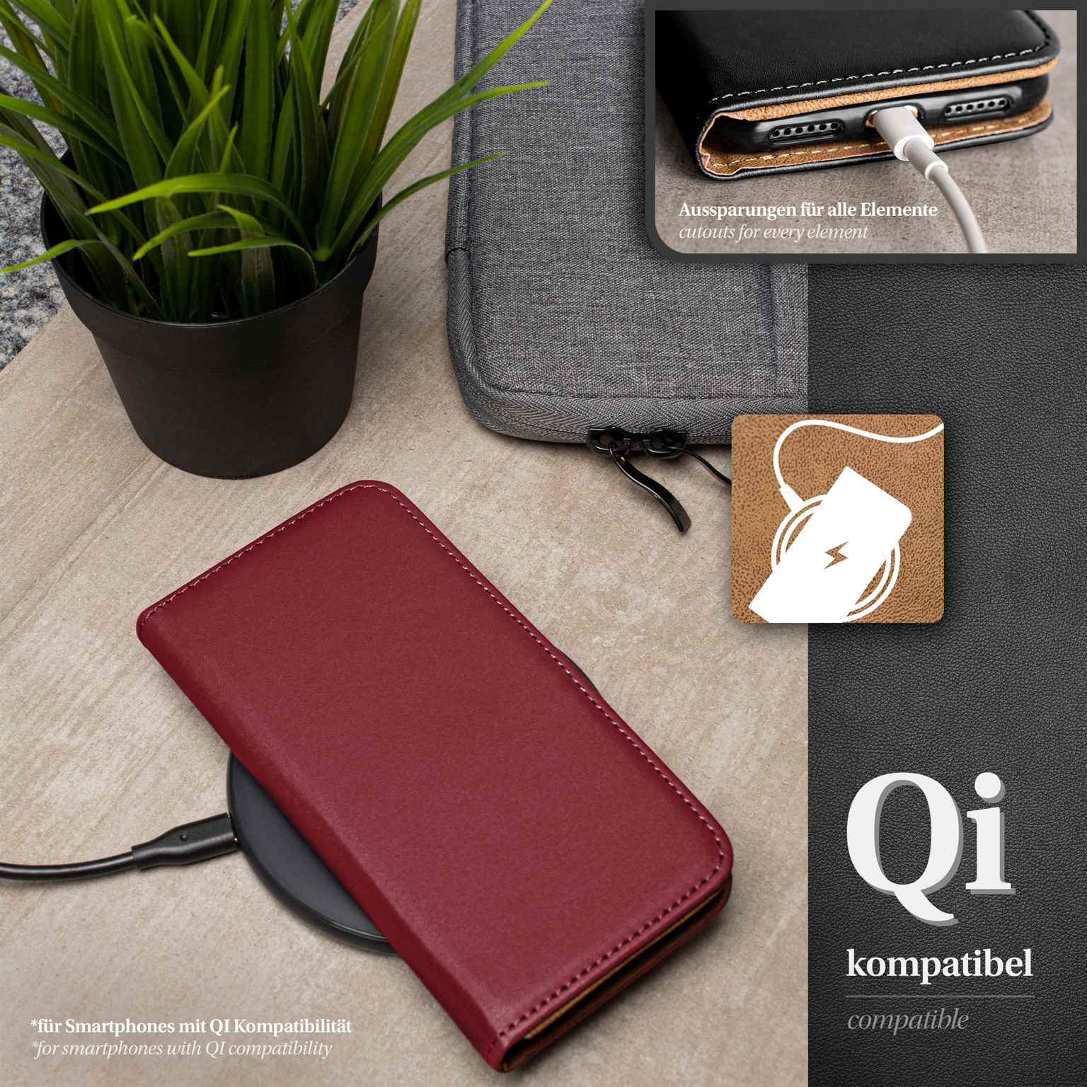 moex Book Case für iPhone 16 Klapphülle mit Kartenfach – Weiteres Produktbild 6
