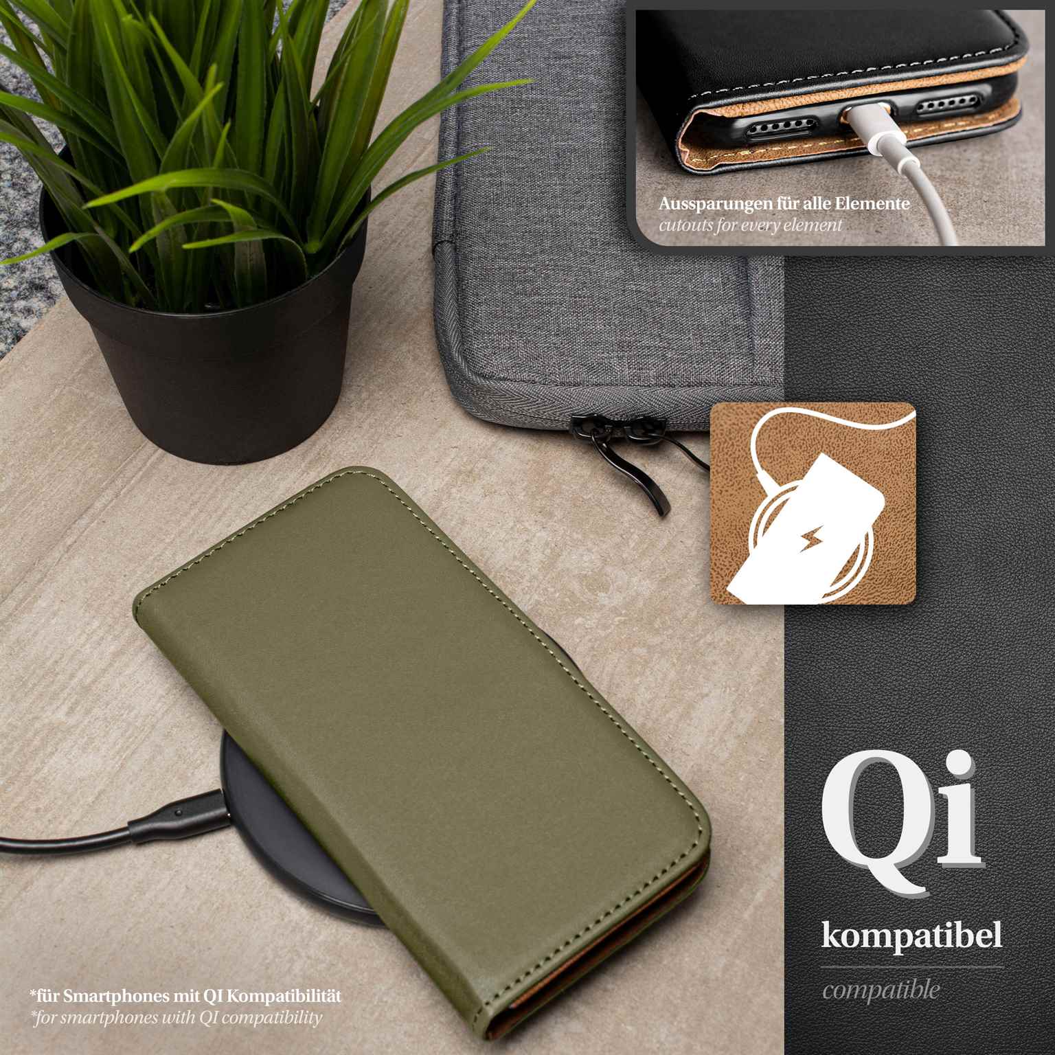 moex Book Case für iPhone 16 Klapphülle mit Kartenfach – Weiteres Produktbild 6