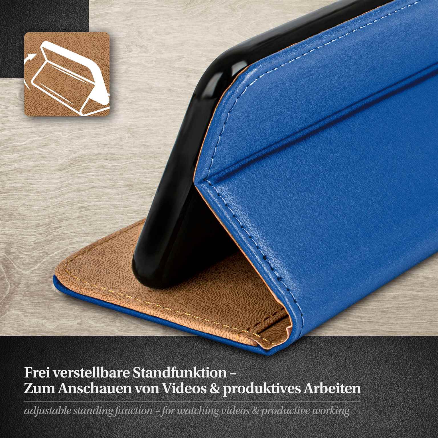 moex Book Case für iPhone 16 Klapphülle mit Kartenfach – Weiteres Produktbild 2