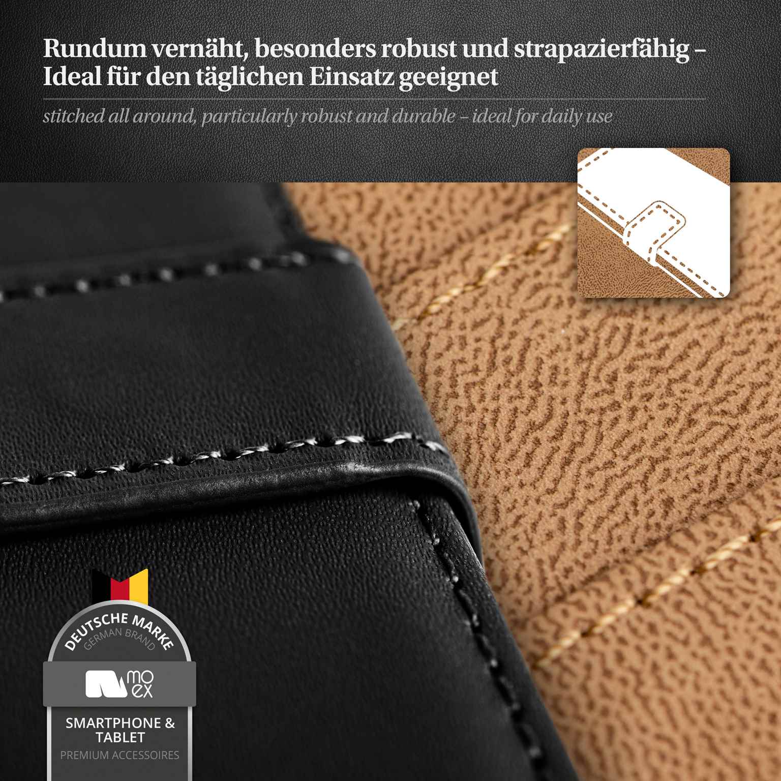 moex Book Case für iPhone 16 Klapphülle mit Kartenfach – Weiteres Produktbild 5 moex Book Case für iPhone 16 Klapphülle mit Kartenfach – Weiteres Produktbild 5