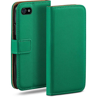 moex Book Case für iPhone 4 Klapphülle mit Kartenfach – Emerald-Green moex Book Case für iPhone 4 Klapphülle mit Kartenfach – Emerald-Green