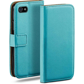 moex Book Case für iPhone 4 Klapphülle mit Kartenfach – Aqua-Cyan moex Book Case für iPhone 4 Klapphülle mit Kartenfach – Aqua-Cyan