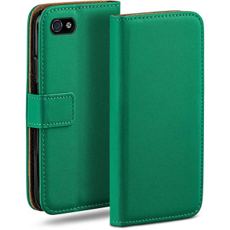 moex Book Case für iPhone 4S Klapphülle mit Kartenfach – Emerald-Green moex Book Case für iPhone 4S Klapphülle mit Kartenfach – Emerald-Green
