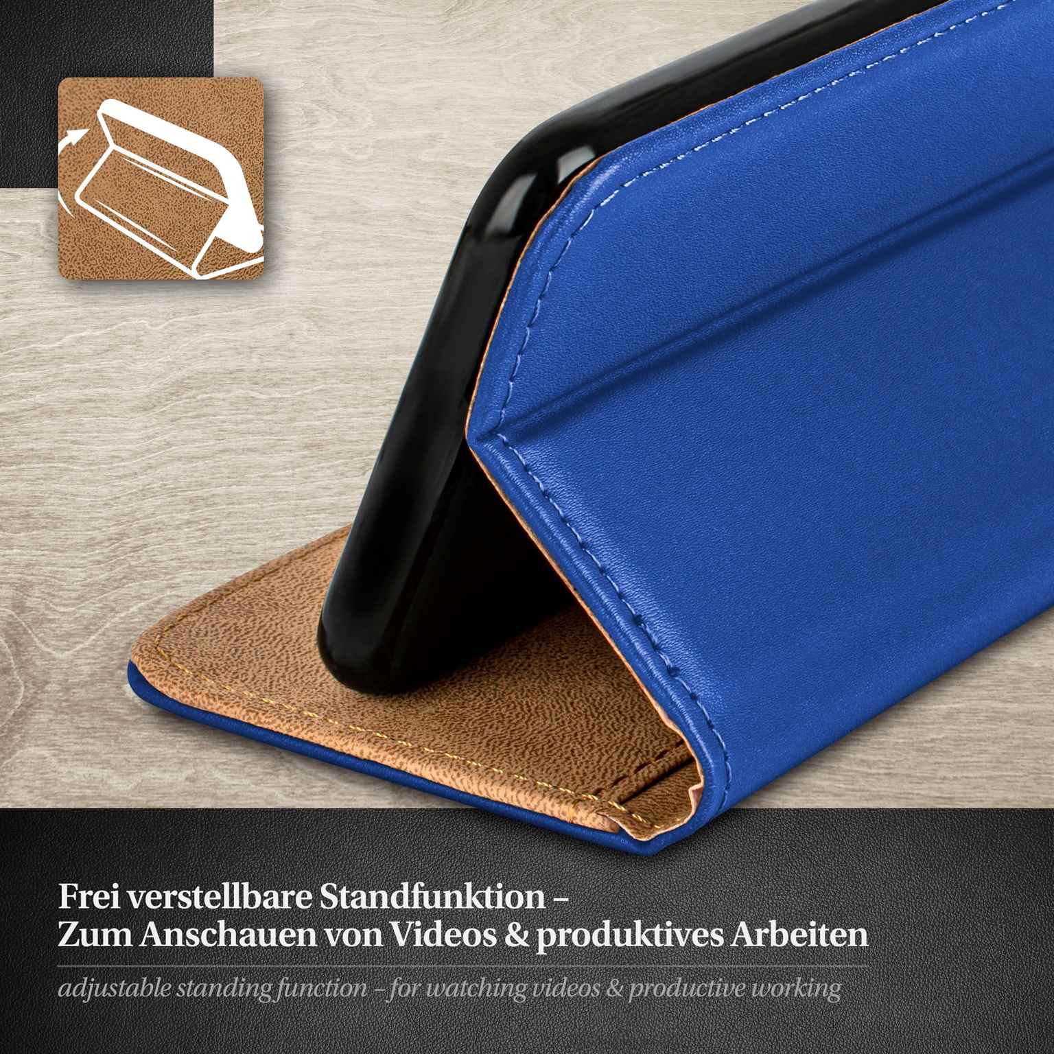 moex Book Case für iPhone 5 Klapphülle mit Kartenfach – Weiteres Produktbild 1