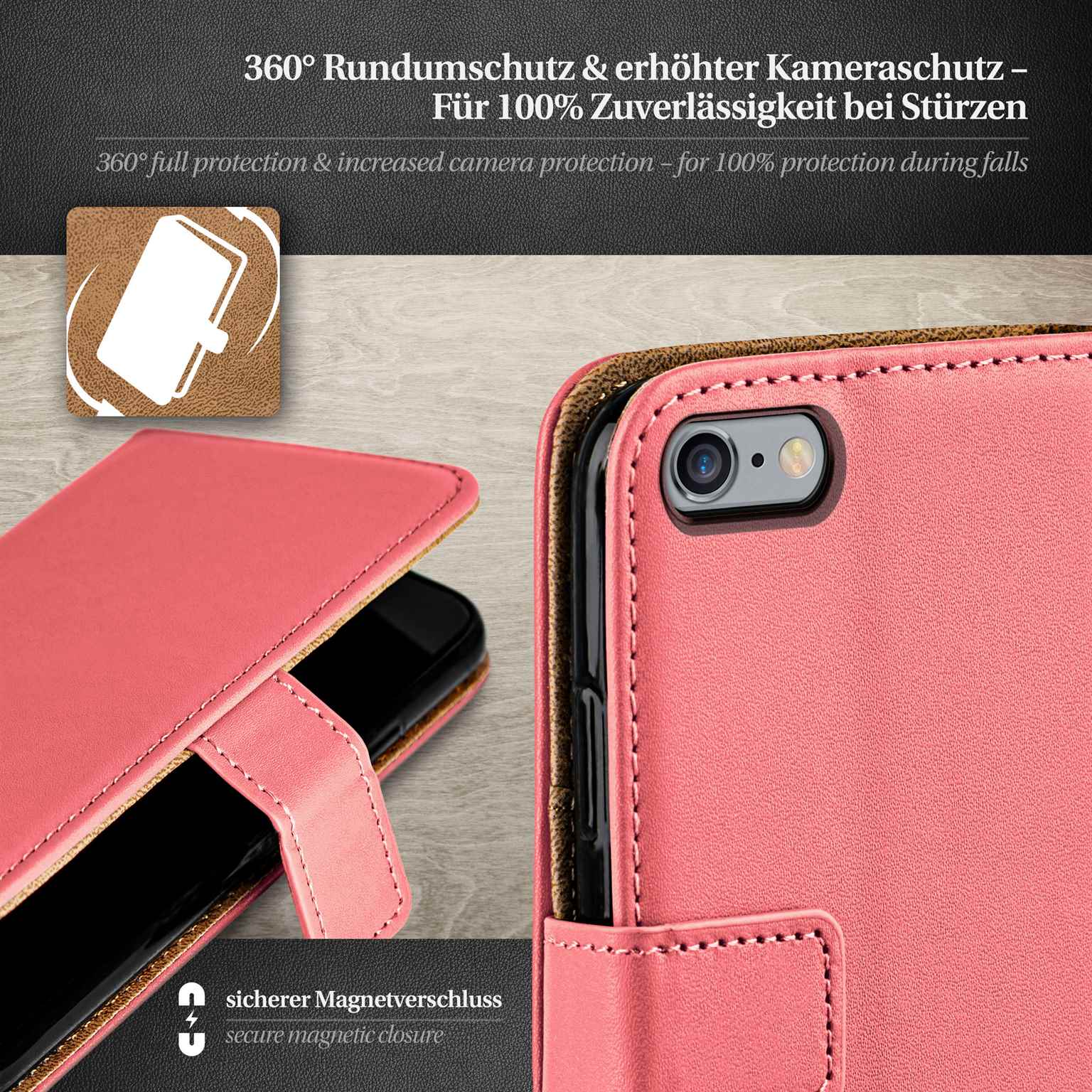 moex Book Case für iPhone 6 Klapphülle mit Kartenfach – Weiteres Produktbild 3 moex Book Case für iPhone 6 Klapphülle mit Kartenfach – Weiteres Produktbild 3