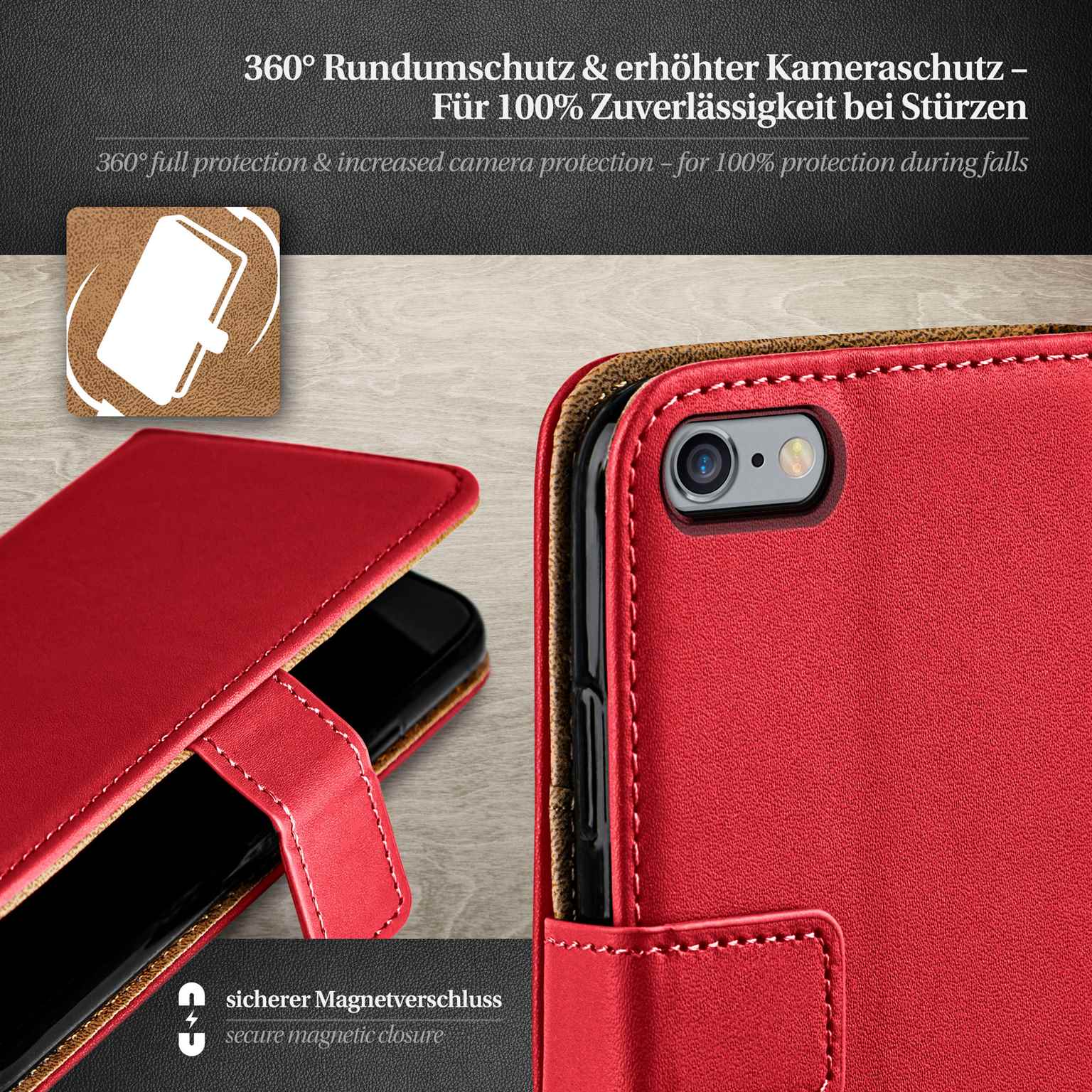 moex Book Case für iPhone 6 Klapphülle mit Kartenfach – Weiteres Produktbild 3 moex Book Case für iPhone 6 Klapphülle mit Kartenfach – Weiteres Produktbild 3
