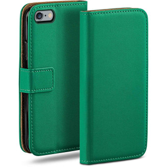 moex moex Book Case für iPhone 6s Klapphülle mit Kartenfach – Emerald-Green