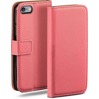 moex moex Book Case für iPhone 6s Klapphülle mit Kartenfach – Coral-Rose