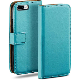 moex Book Case für iPhone 7 Plus Klapphülle mit Kartenfach – Aqua-Cyan moex Book Case für iPhone 7 Plus Klapphülle mit Kartenfach – Aqua-Cyan
