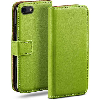 moex moex Book Case für iPhone 7 Klapphülle mit Kartenfach – Lime-Green