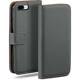 moex Book Case für iPhone 8 Plus Klapphülle mit Kartenfach – Anthracite-Gray moex Book Case für iPhone 8 Plus Klapphülle mit Kartenfach – Anthracite-Gray