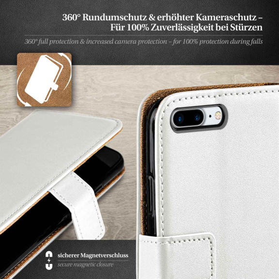 moex Book Case für iPhone 8 Plus Klapphülle mit Kartenfach – Weiteres Produktbild 3