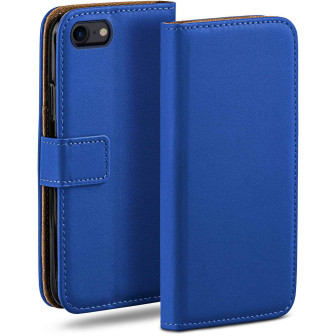 moex moex Book Case für iPhone SE (2020) Klapphülle mit Kartenfach – Royal-Blue