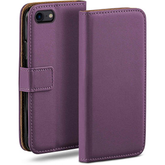 moex moex Book Case für iPhone SE (2022) Klapphülle mit Kartenfach – Indigo-Violet