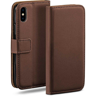moex moex Book Case für iPhone XS Klapphülle mit Kartenfach – Oxide-Brown