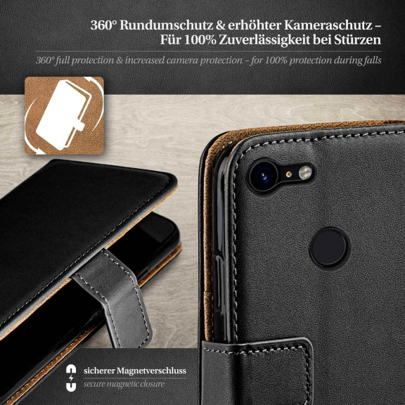 moex Book Case für Google Pixel 3 Klapphülle mit Kartenfach – Weiteres Produktbild 3