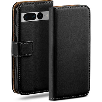 moex moex Book Case für Google Pixel 7 Pro Klapphülle mit Kartenfach – Deep-Black